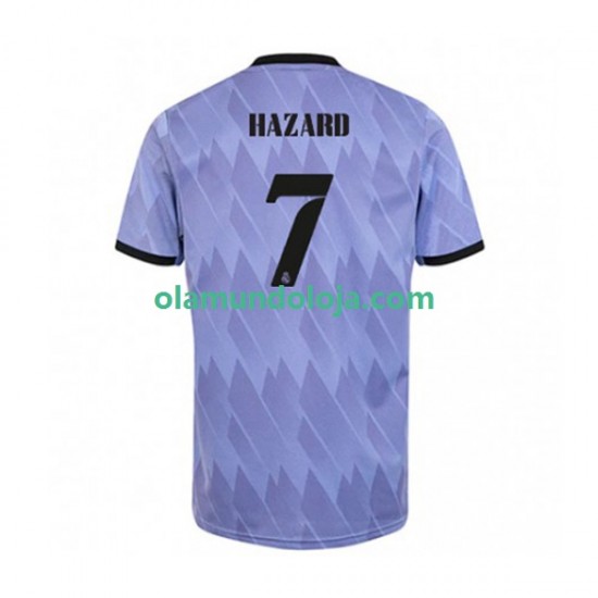 Camisola Real Madrid Eden Hazard 7 Homem Equipamento Segundo 2022-2023 Manga Curta
